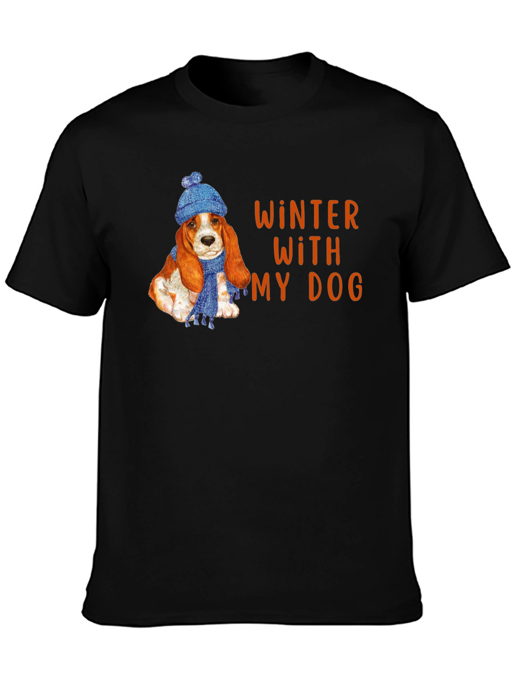 Winter With My Dog T-Shirt Cute Puppy Tee