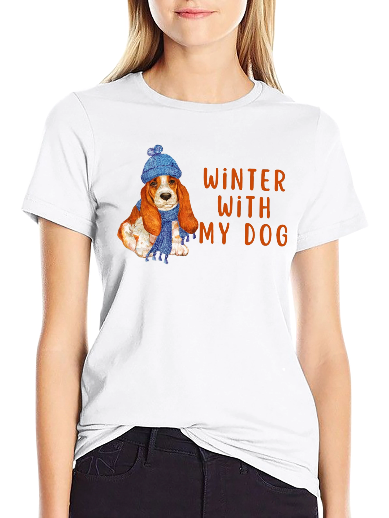 Winter With My Dog T-Shirt Cute Puppy Tee
