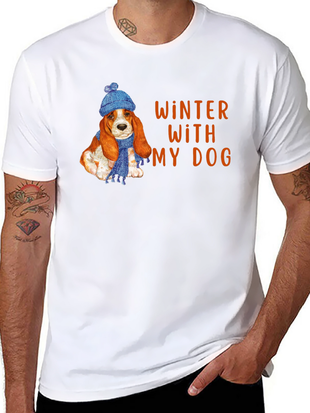 Winter With My Dog T-Shirt Cute Puppy Tee