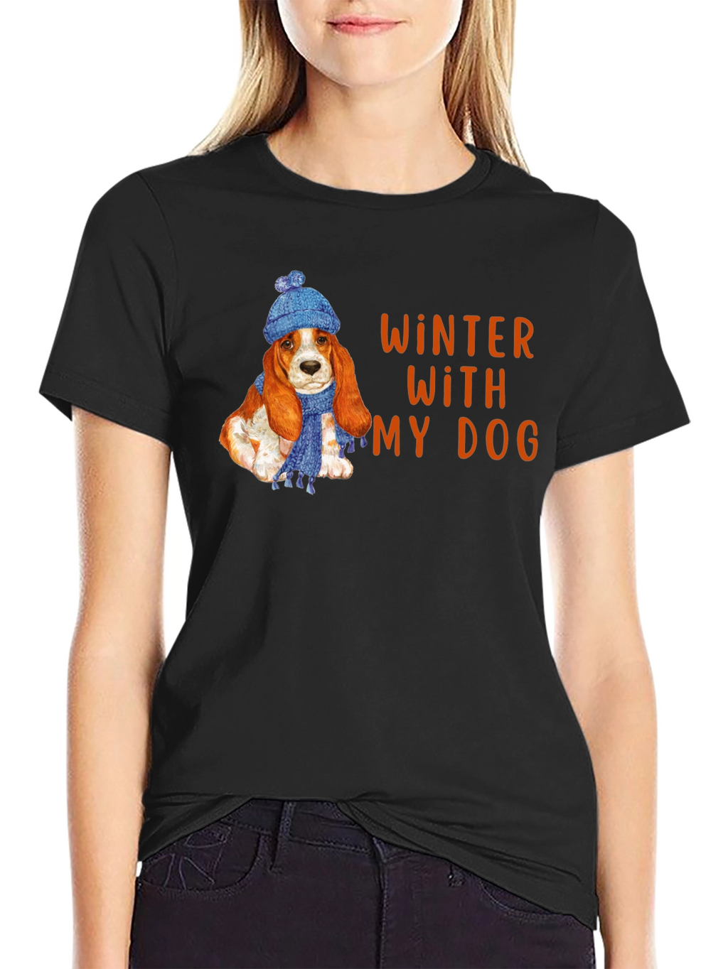Winter With My Dog T-Shirt Cute Puppy Tee