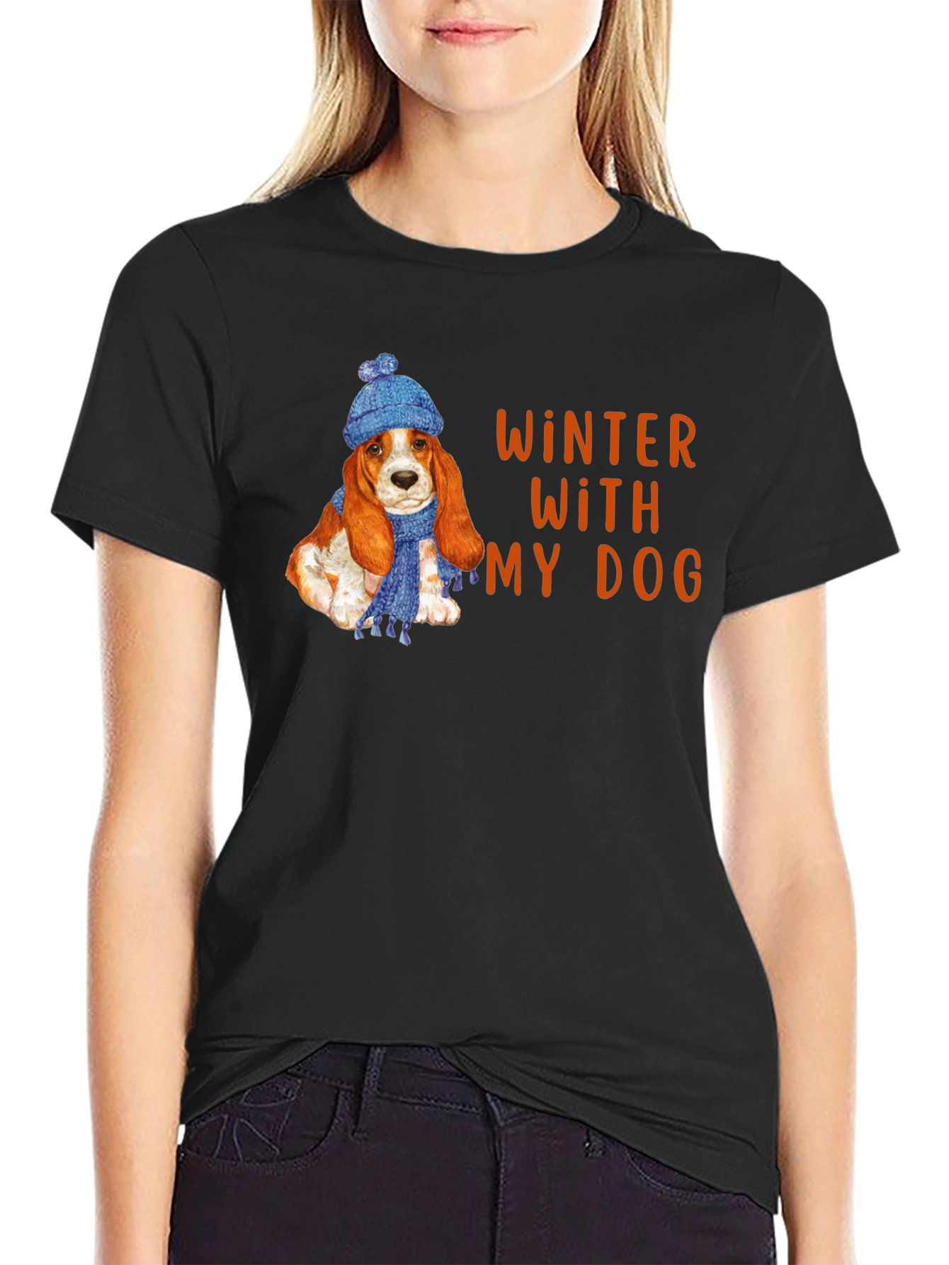 Winter With My Dog T-Shirt Cute Puppy Tee