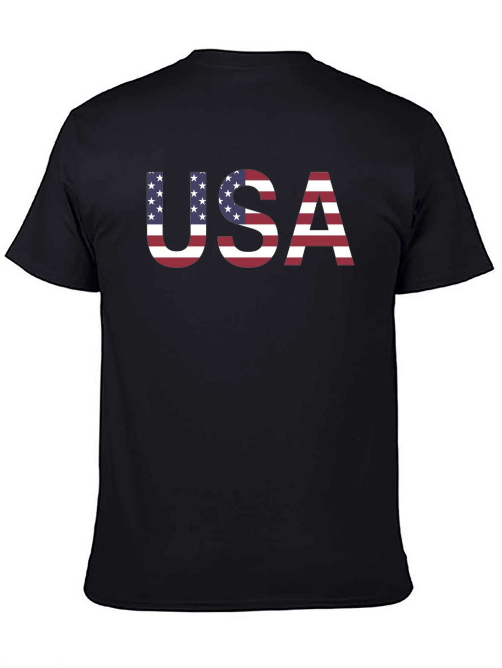 USA Flag Graphic Print Crew Neck T-Shirt
