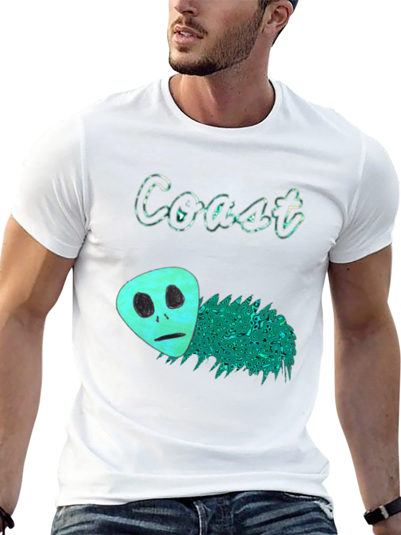 Coast Alien Graphic Black T-Shirt