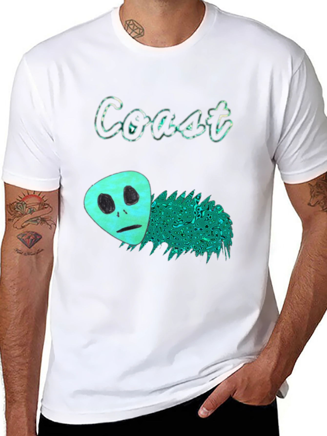 Coast Alien Graphic Black T-Shirt