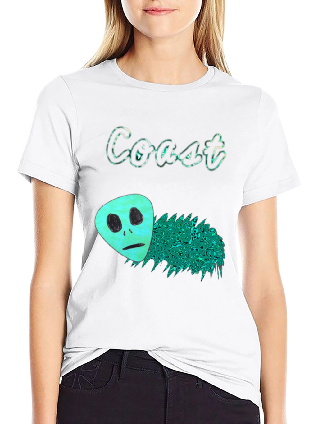 Coast Alien Graphic Black T-Shirt