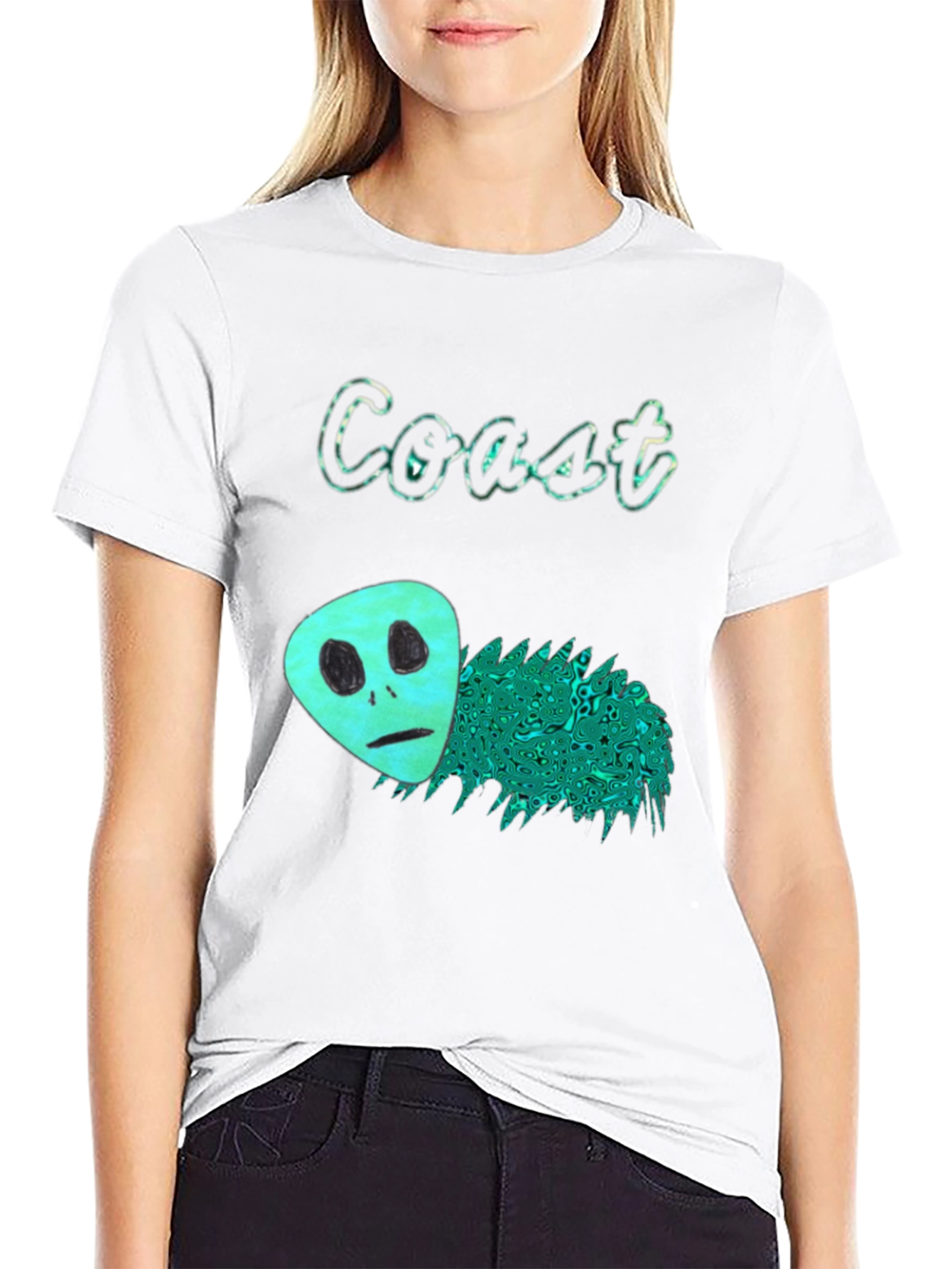 Coast Alien Graphic Black T-Shirt