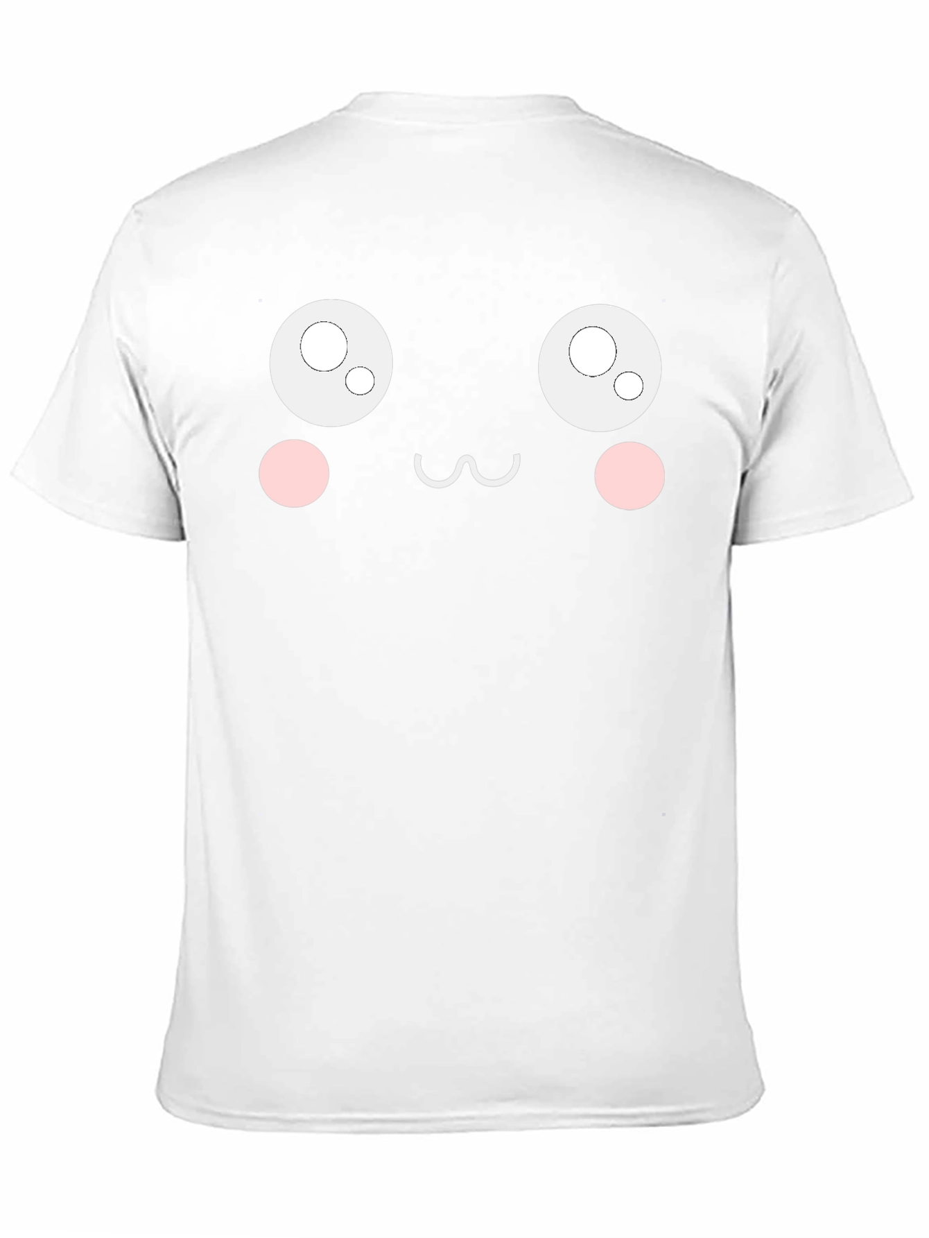 Cute Anime Face Black T-Shirt