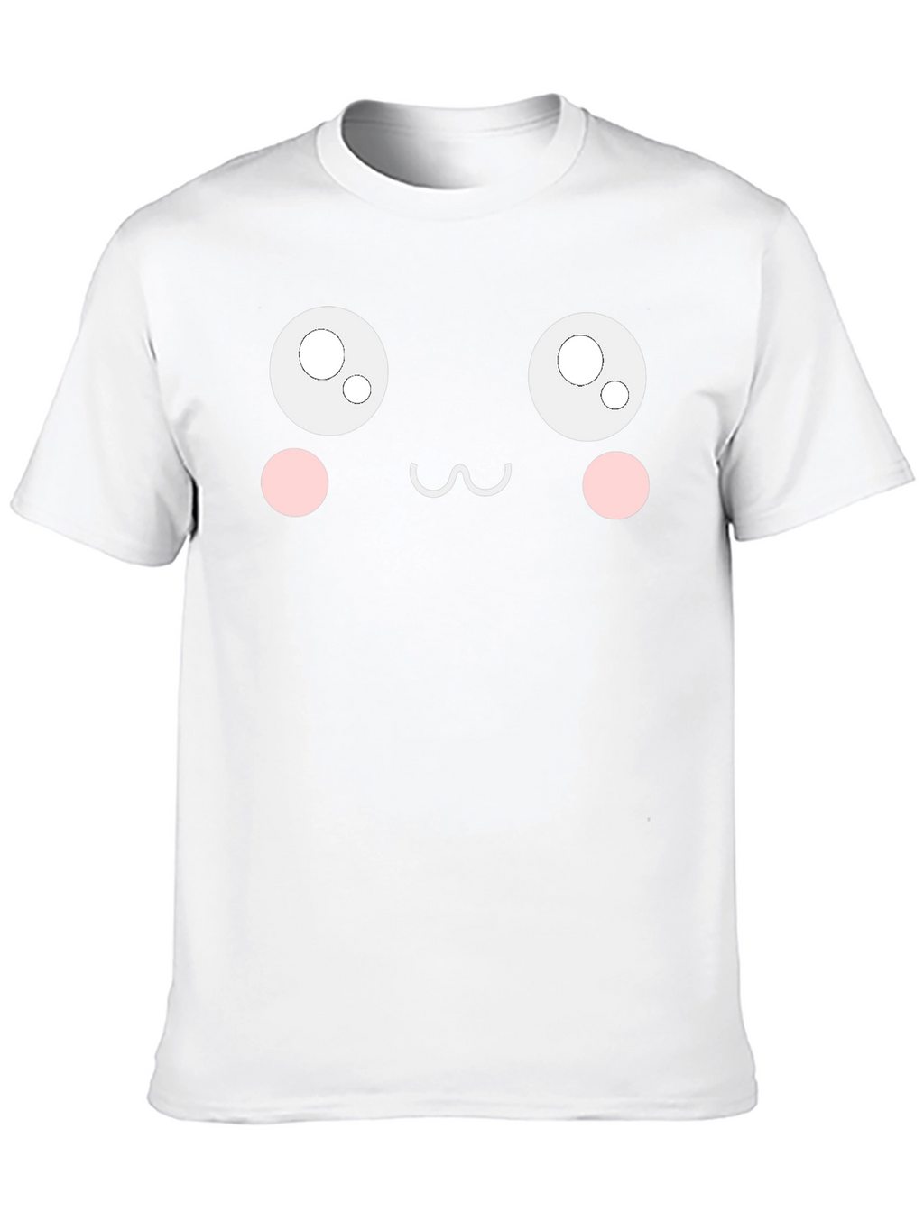 Cute Anime Face Black T-Shirt