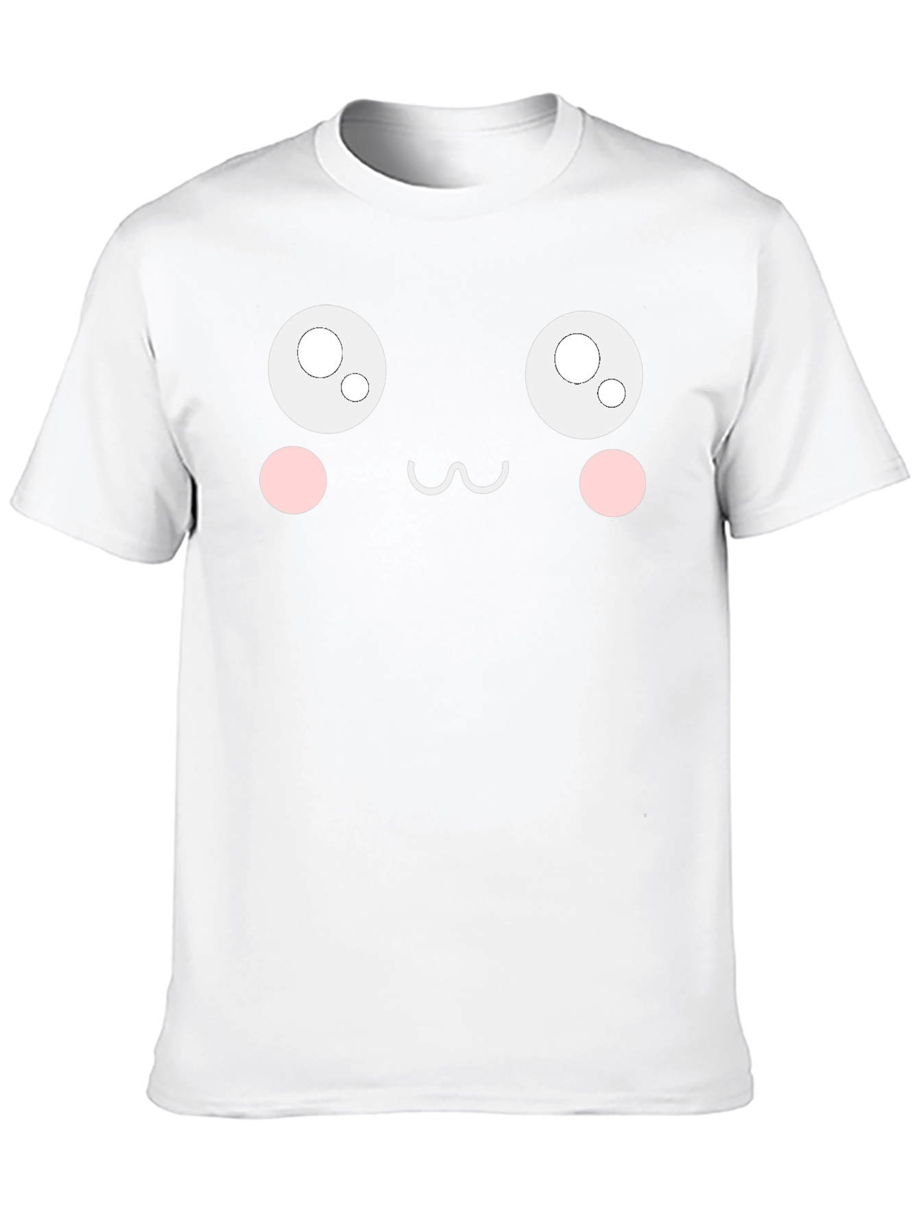 Cute Anime Face Black T-Shirt