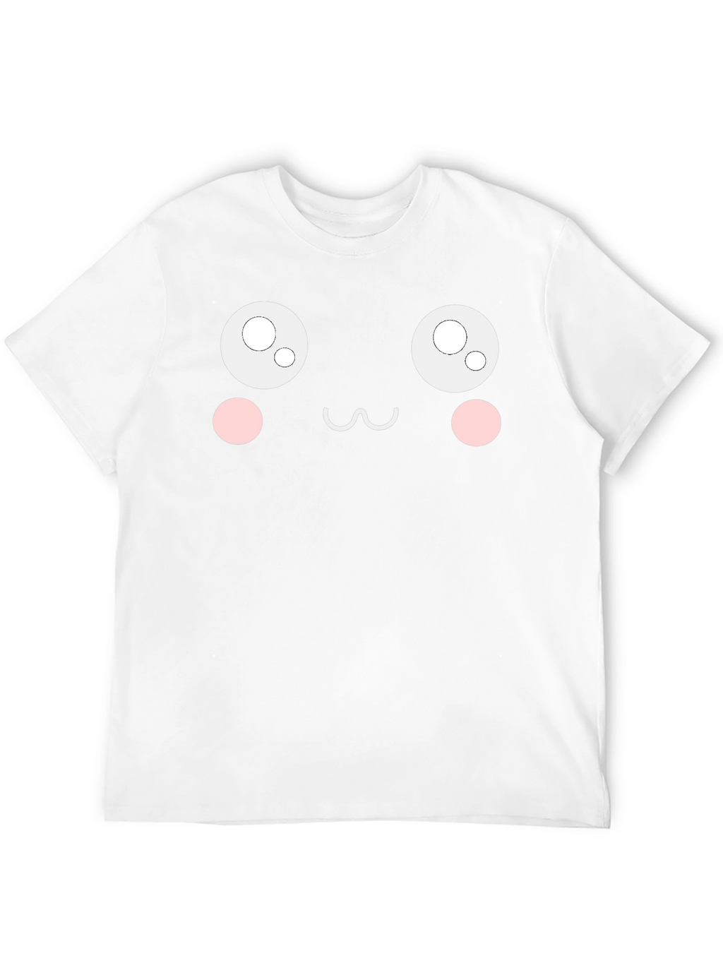 Cute Anime Face Black T-Shirt