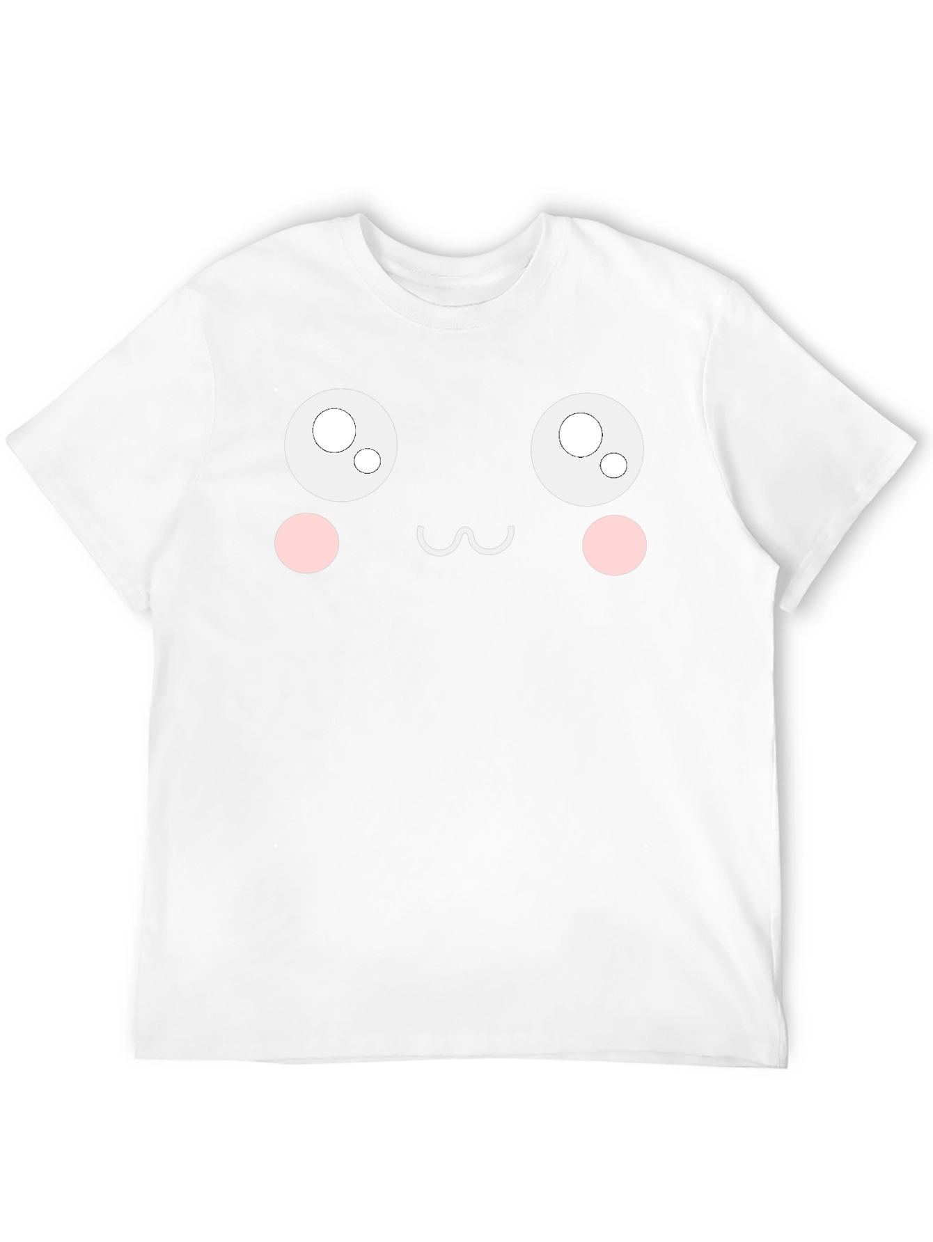 Cute Anime Face Black T-Shirt