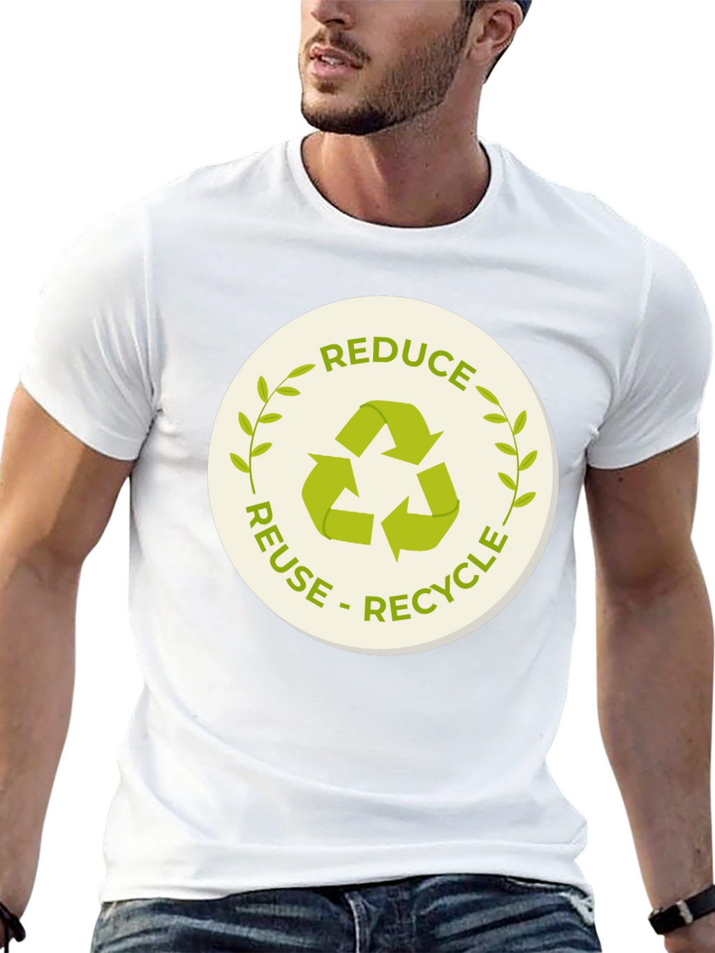 Eco-Friendly Reduce Reuse Recycle Graphic T-Shirt