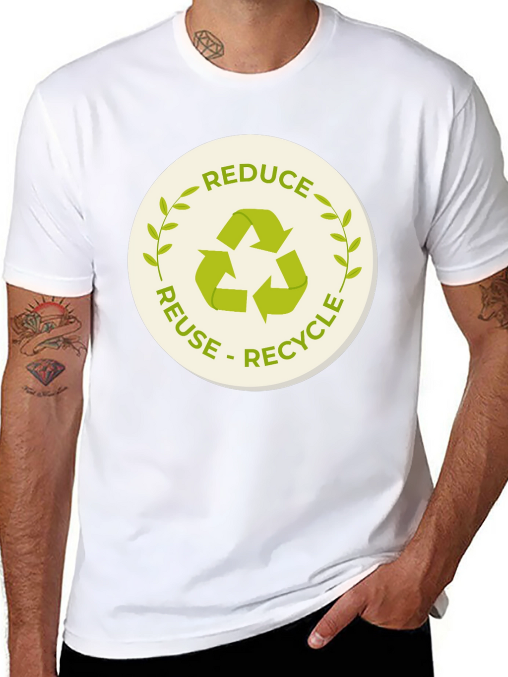 Eco-Friendly Reduce Reuse Recycle Graphic T-Shirt
