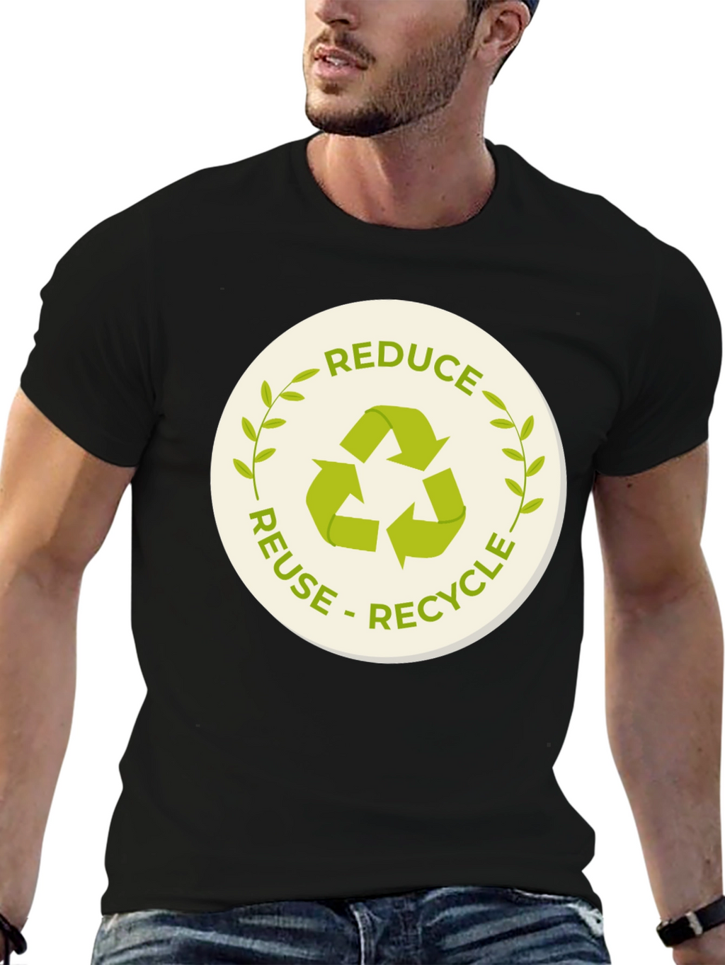 Eco-Friendly Reduce Reuse Recycle Graphic T-Shirt
