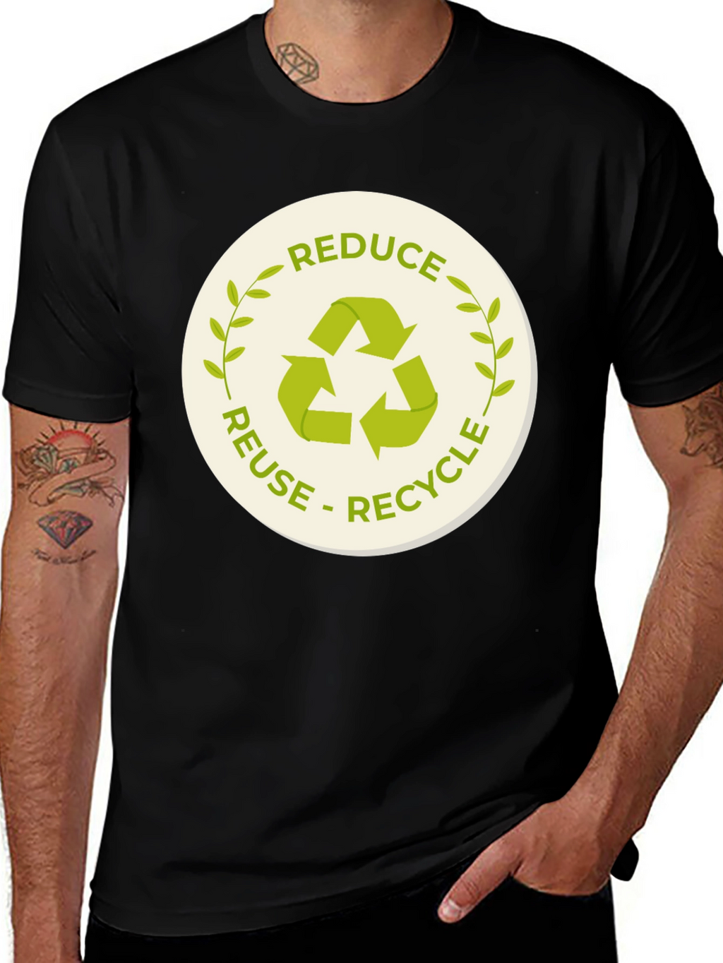 Eco-Friendly Reduce Reuse Recycle Graphic T-Shirt