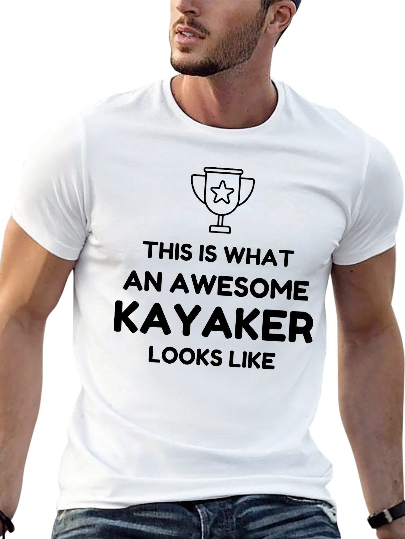 Awesome Kayaker T-Shirt - Black