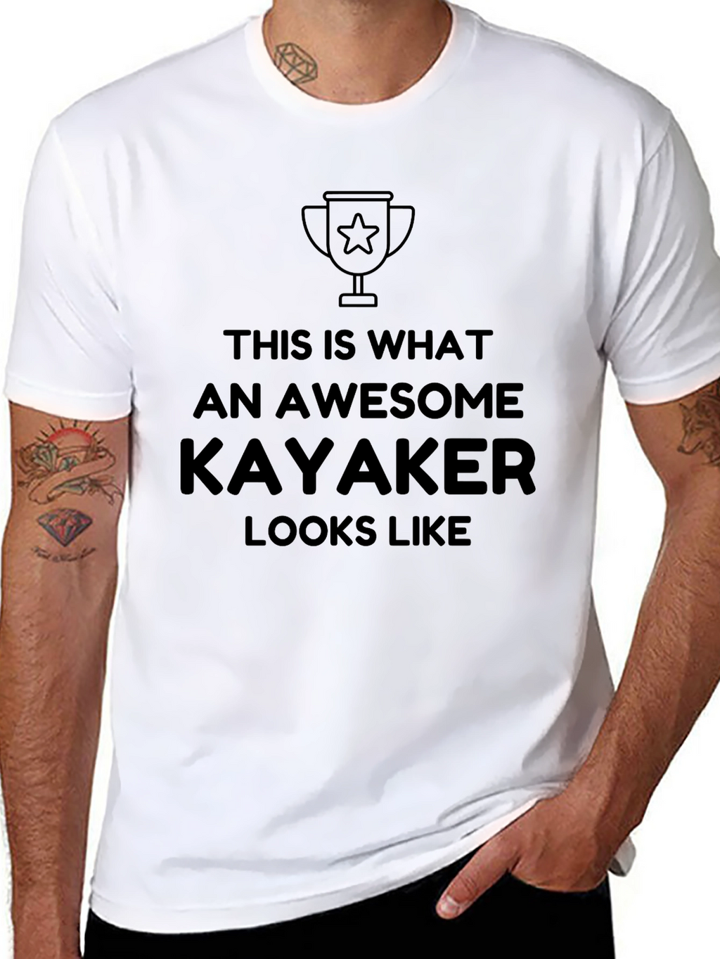 Awesome Kayaker T-Shirt - Black
