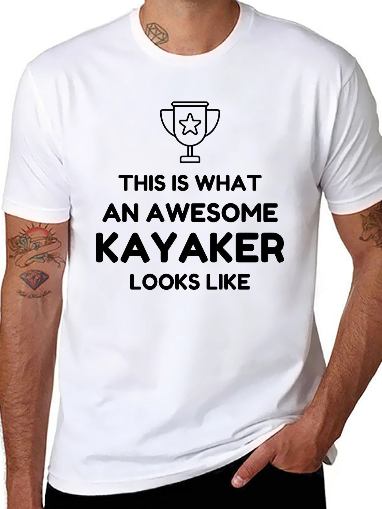 Awesome Kayaker T-Shirt - Black