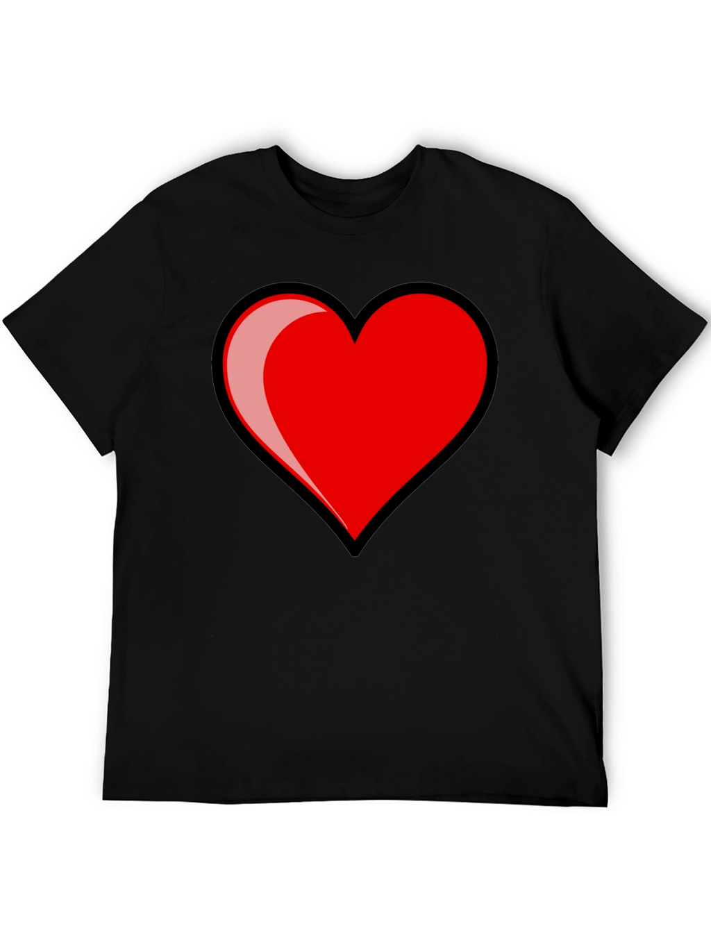 Heart Graphic Black T-Shirt