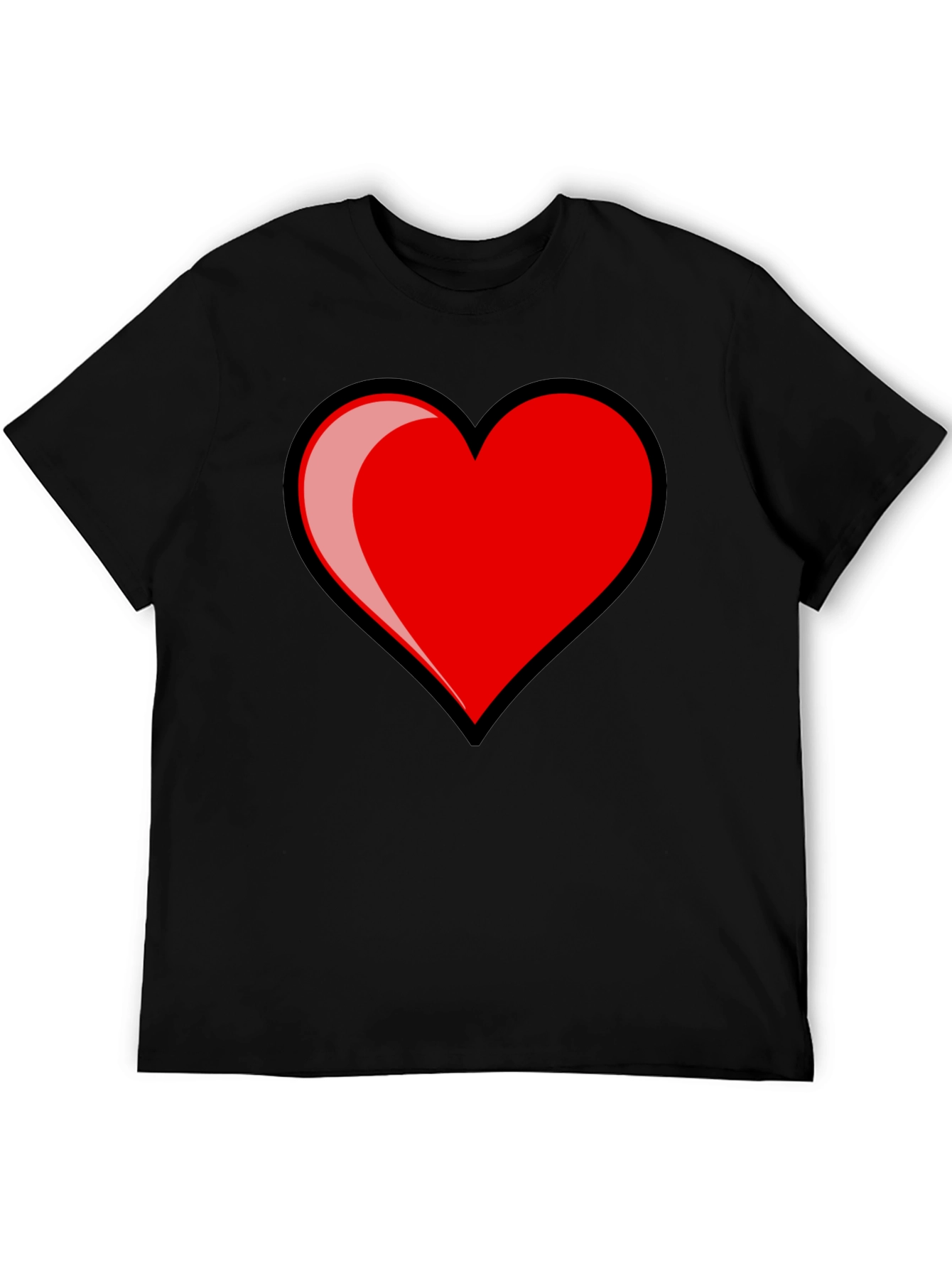 Heart Graphic Black T-Shirt