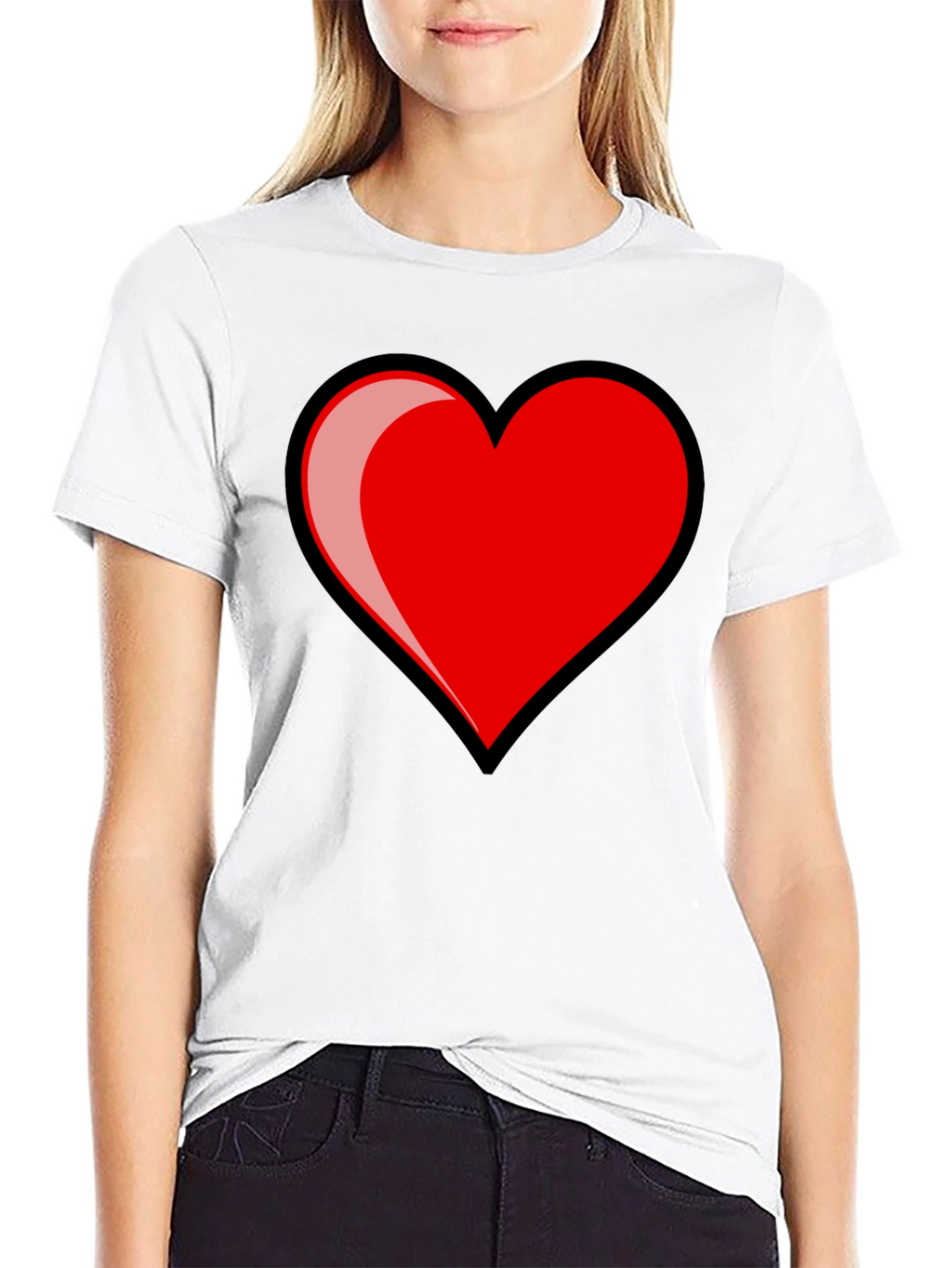 Heart Graphic Black T-Shirt