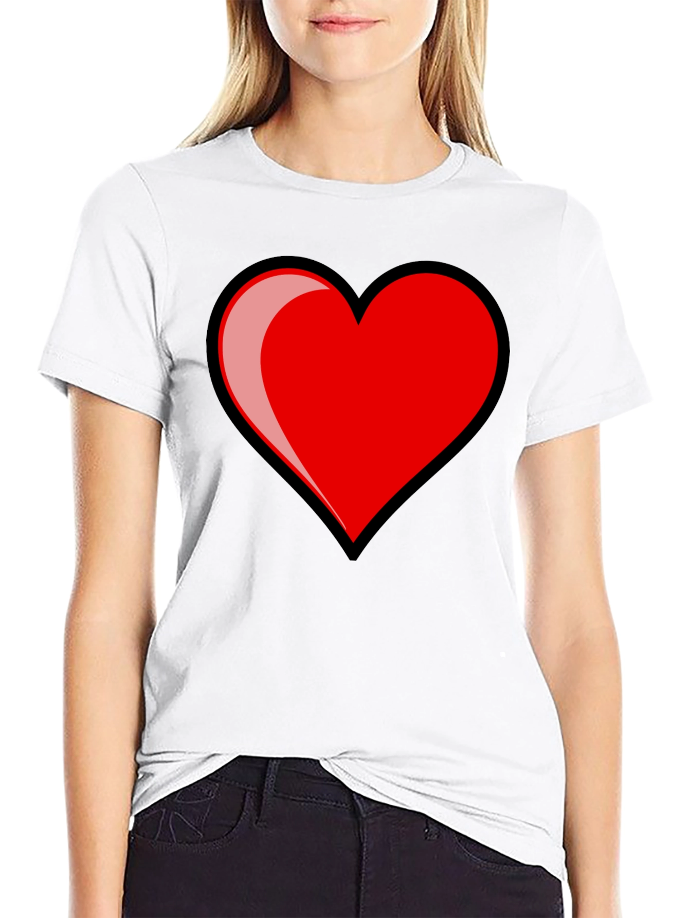 Heart Graphic Black T-Shirt