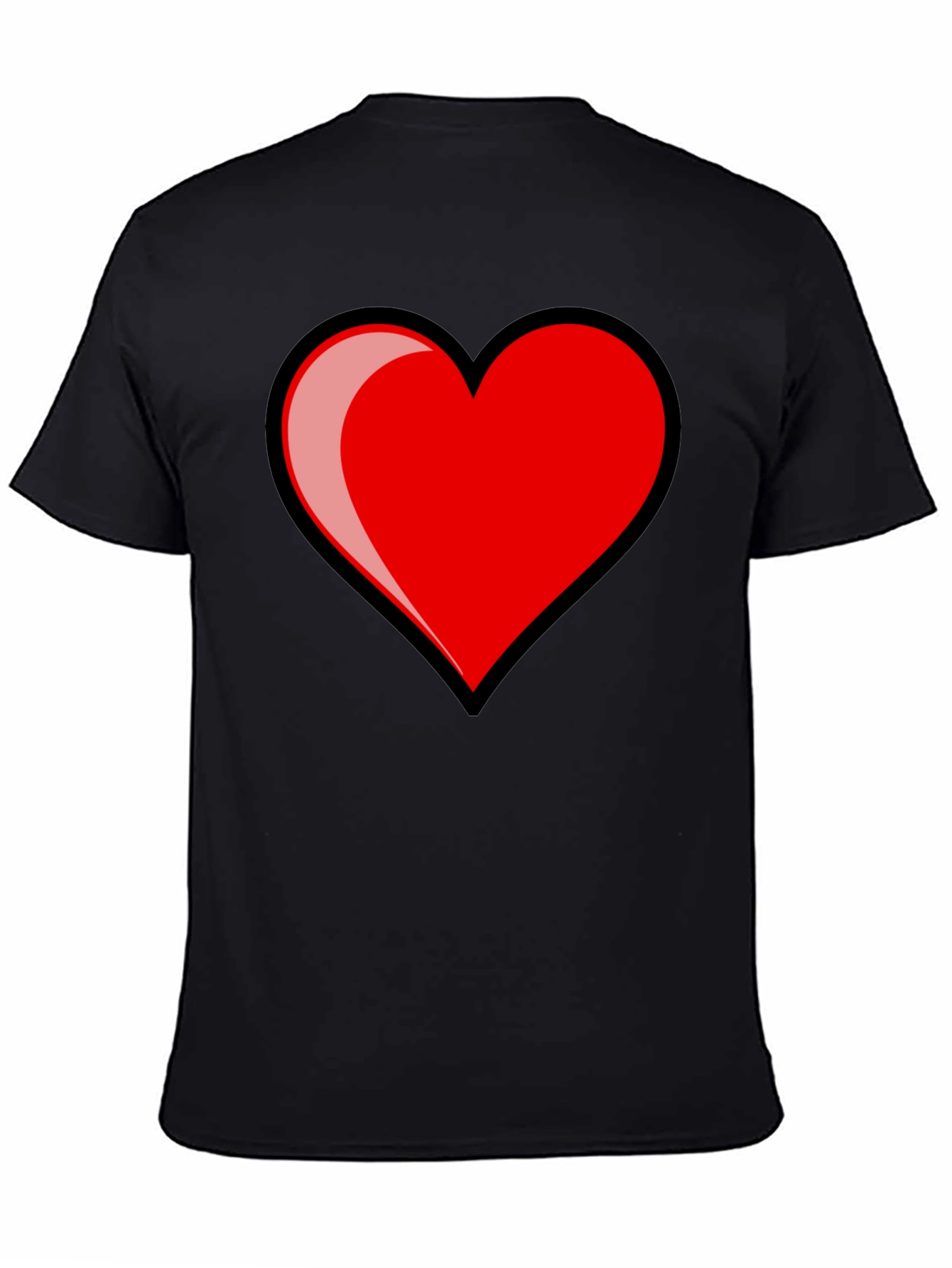 Heart Graphic Black T-Shirt