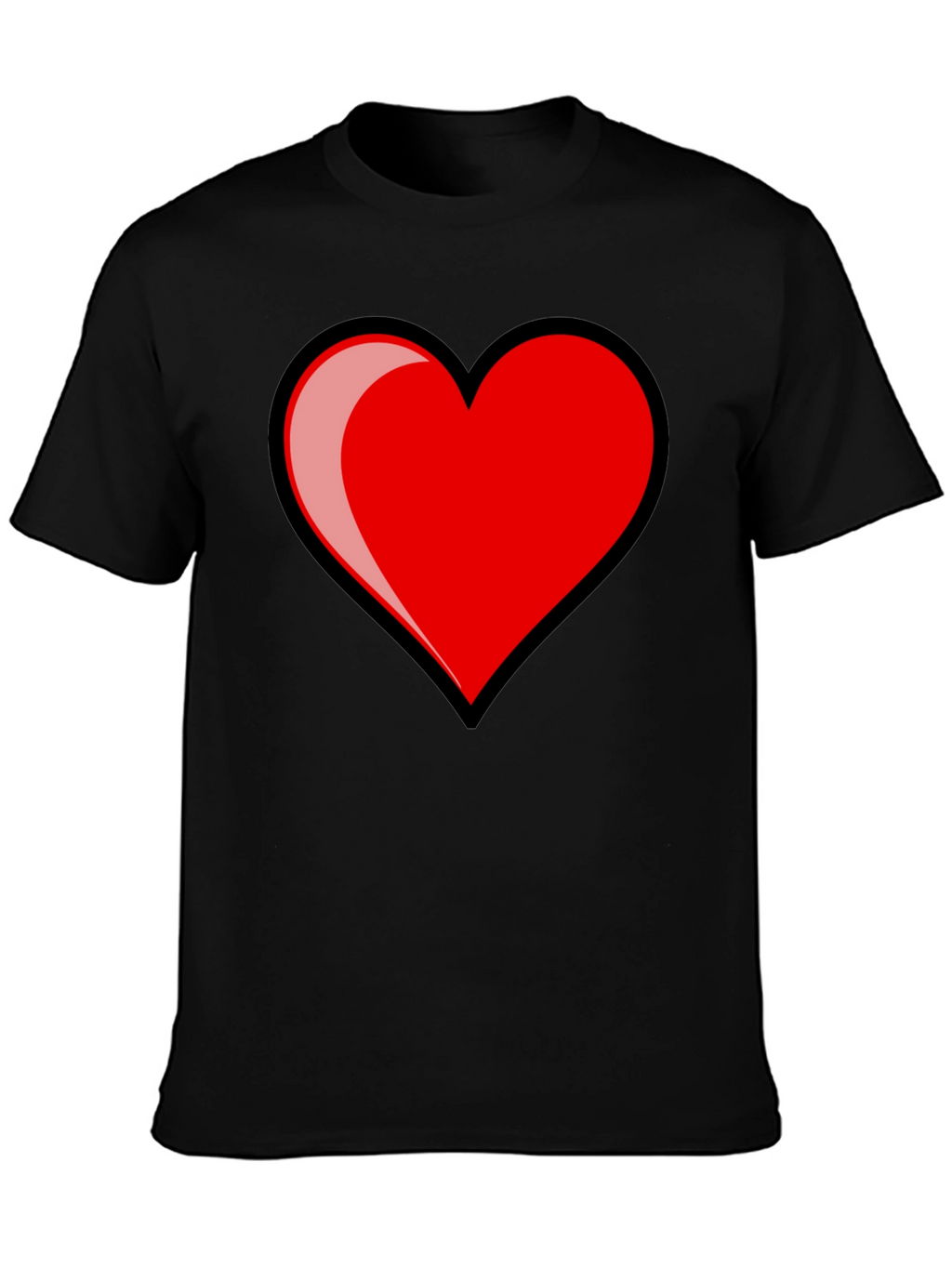 Heart Graphic Black T-Shirt