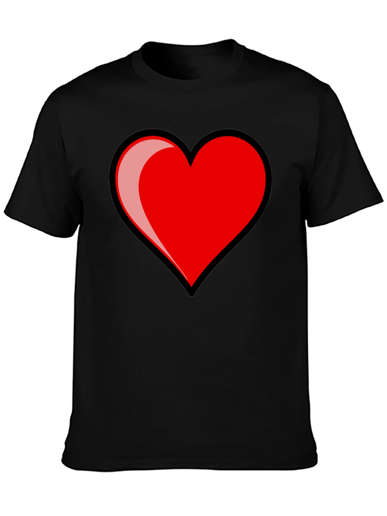 Heart Graphic Black T-Shirt