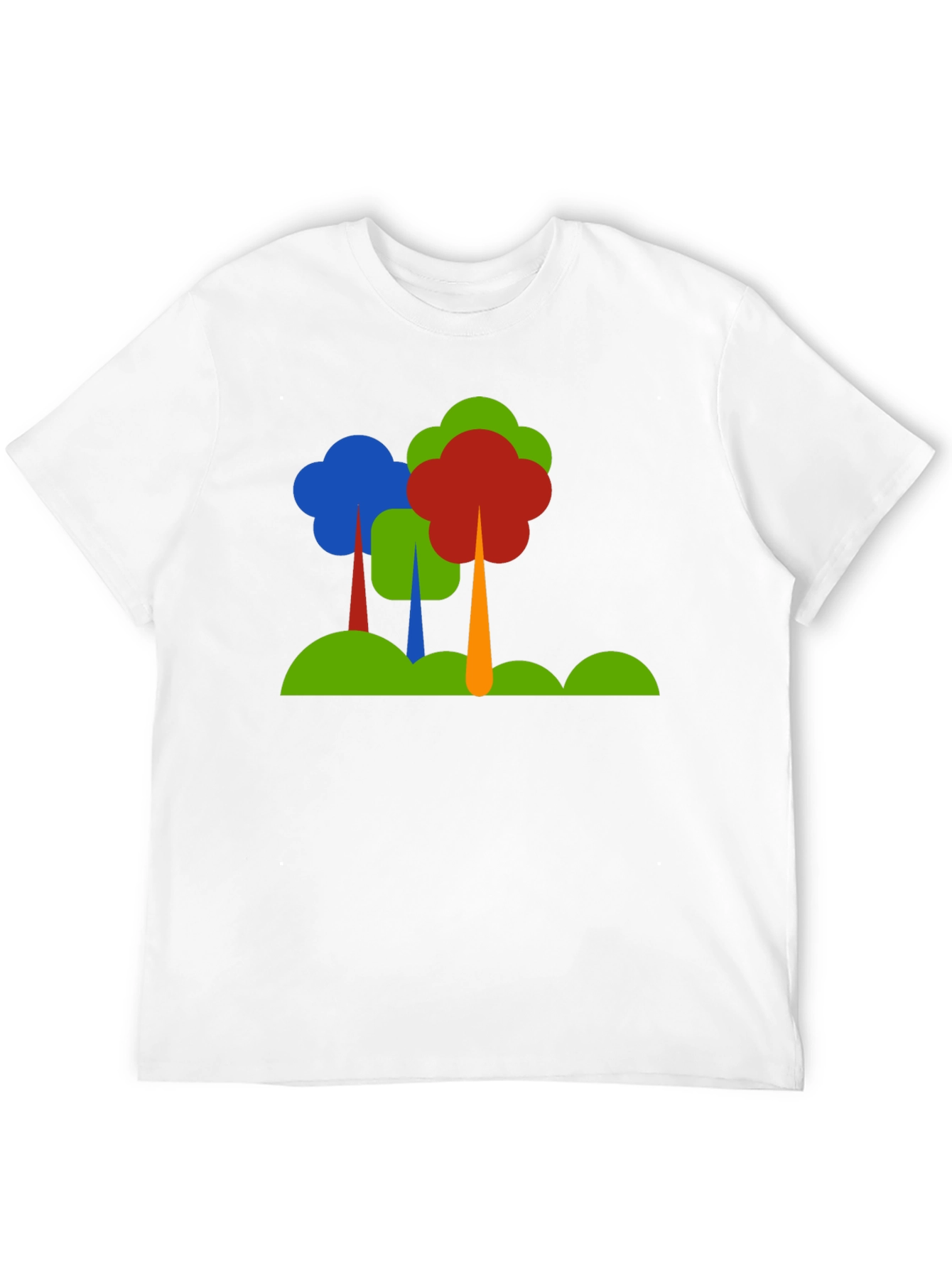 Abstract Tree Graphic Black T-Shirt