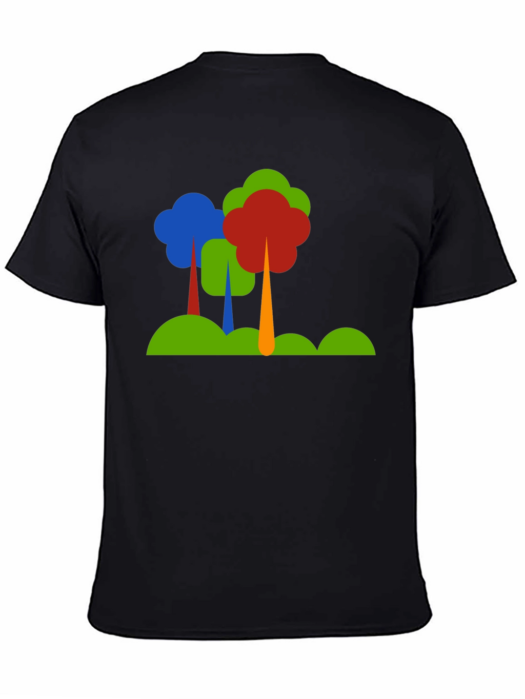 Abstract Tree Graphic Black T-Shirt