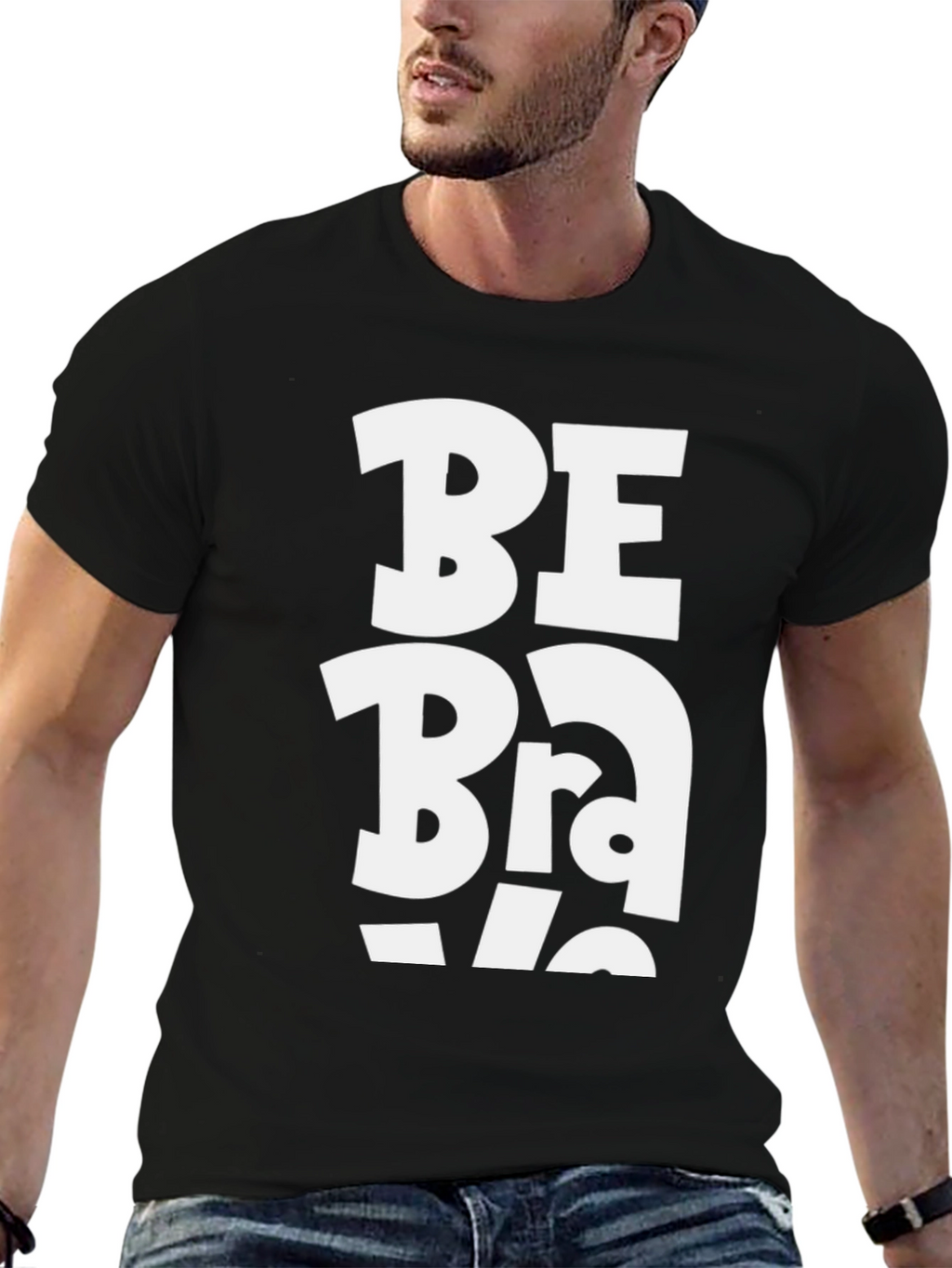 Be Brave T-Shirt - Black Graphic Tee