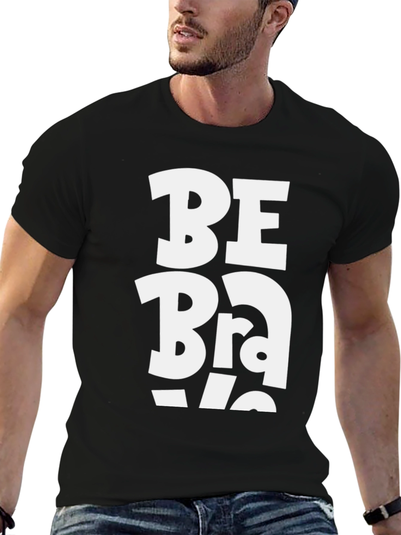 Be Brave T-Shirt - Black Graphic Tee