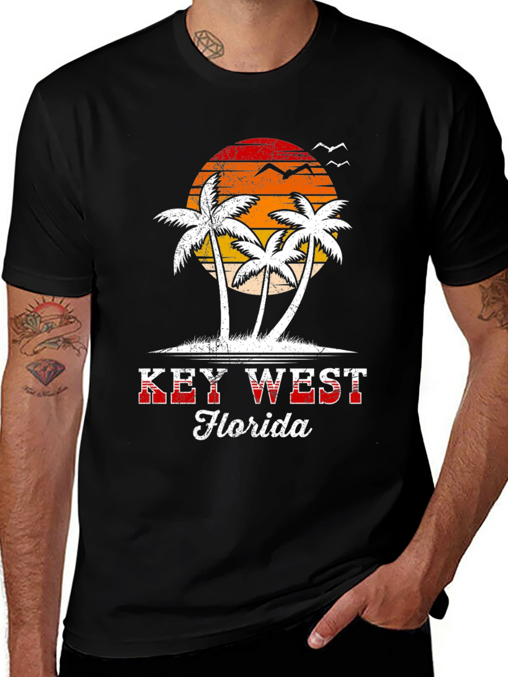 Key West Florida Palm Tree Graphic Tee