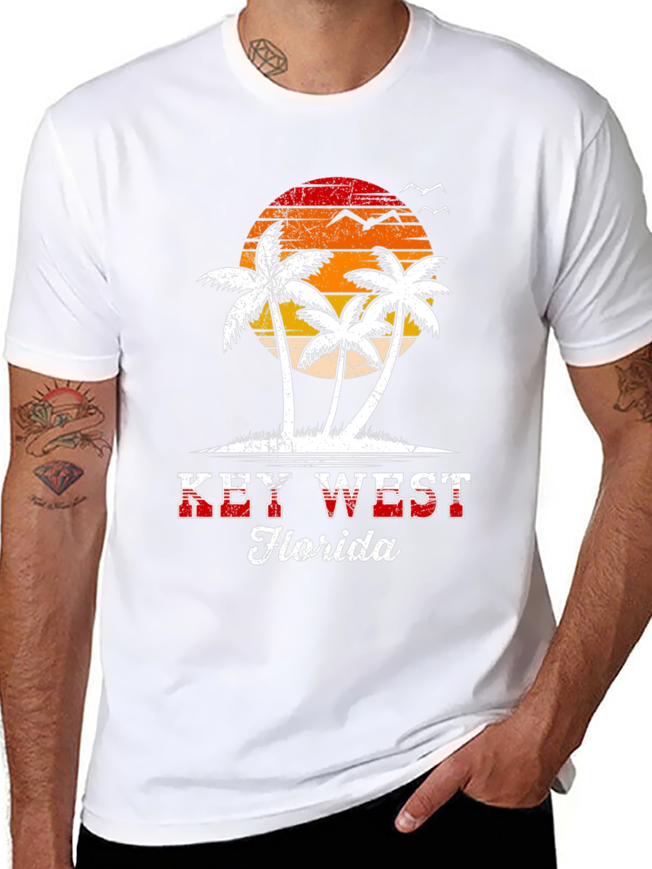 Key West Florida Palm Tree Graphic Tee