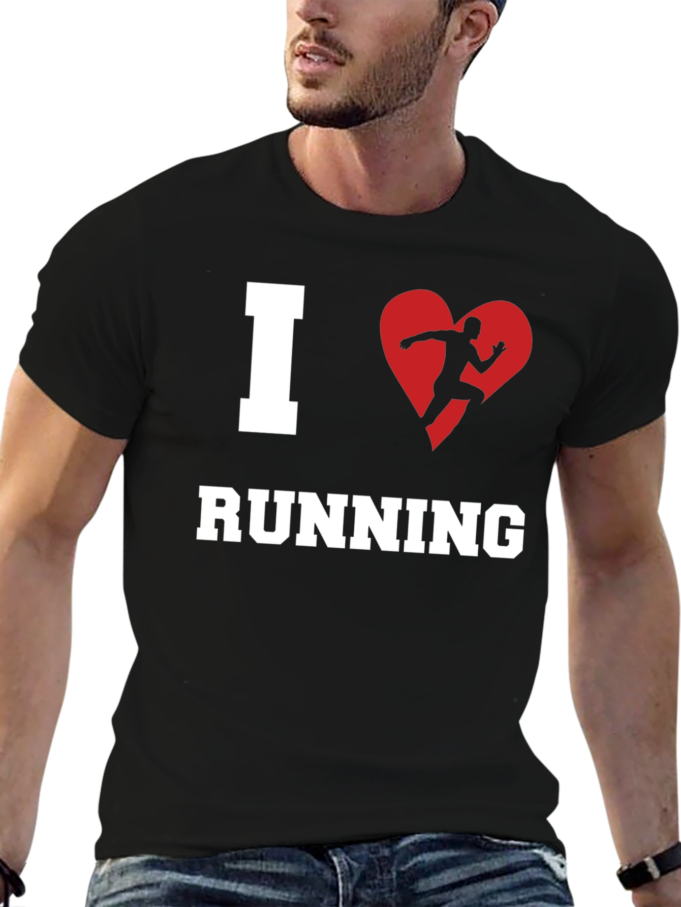 I Heart Running T-Shirt - Black