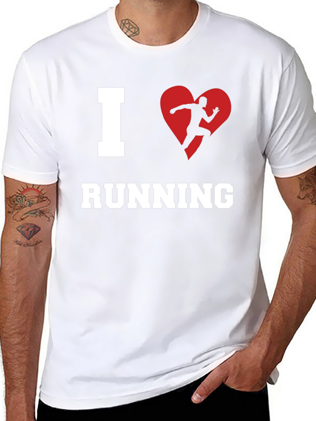 I Heart Running T-Shirt - Black