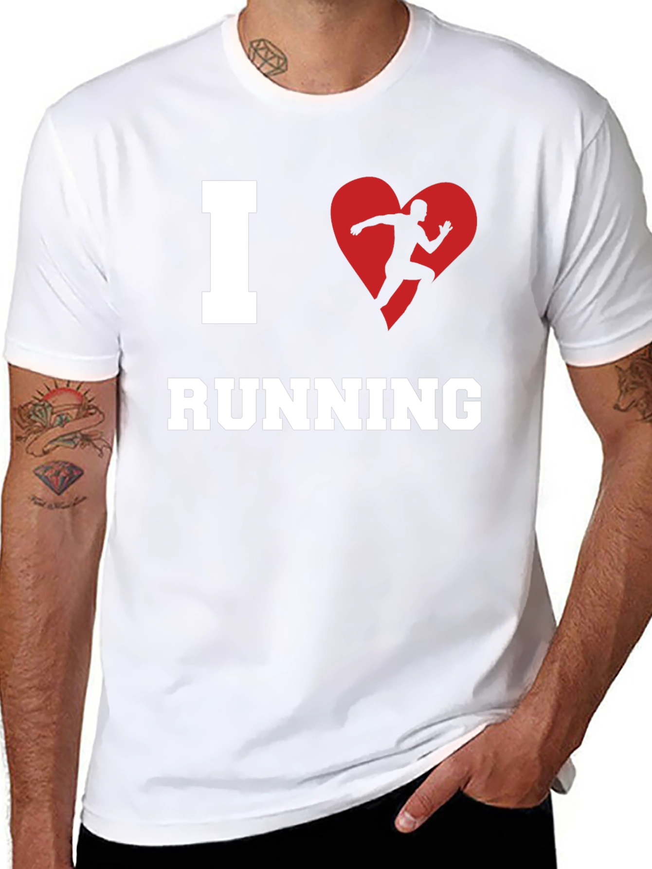 I Heart Running T-Shirt - Black