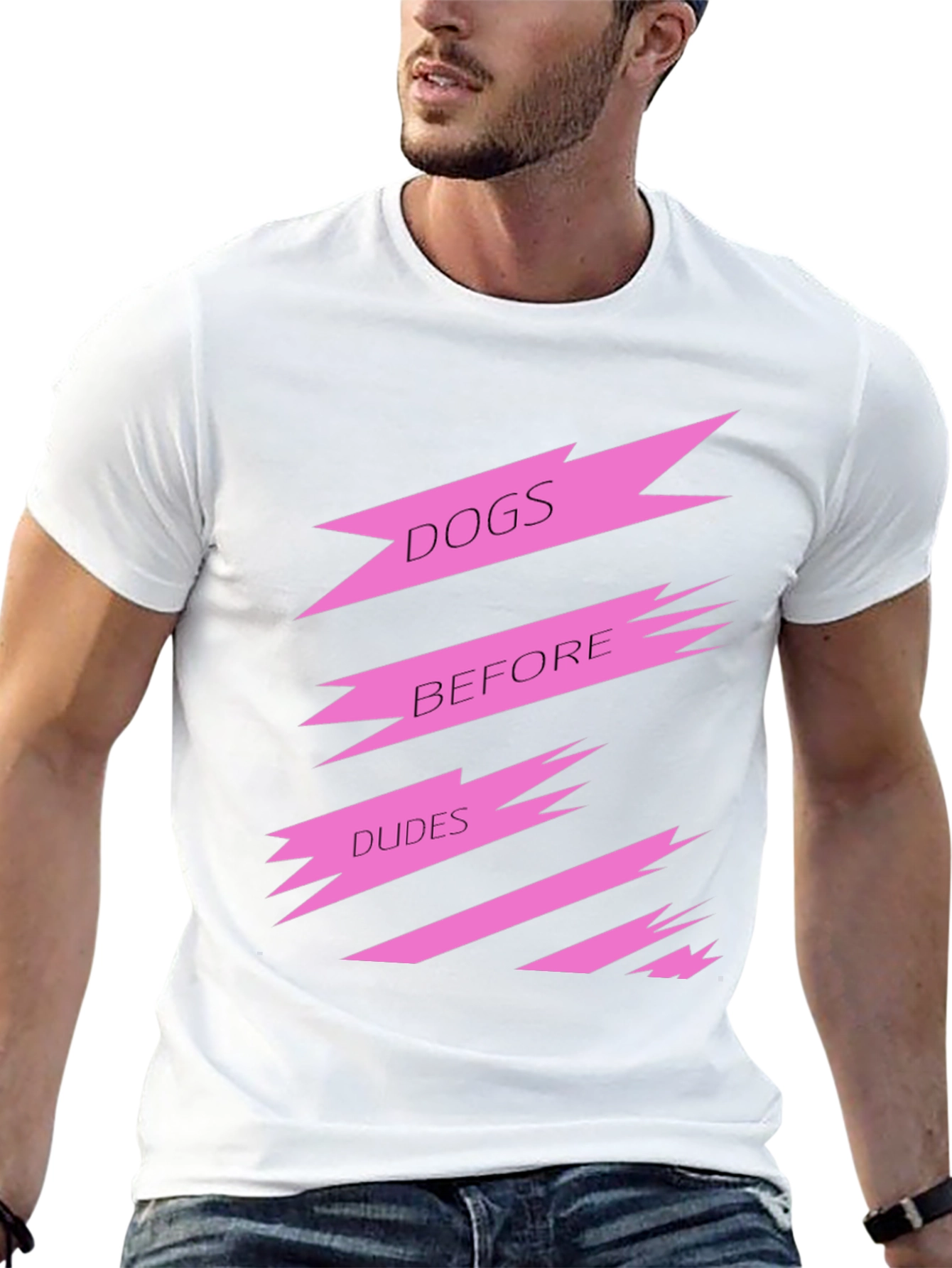Dogs Before Dudes Graphic Tee - Black
