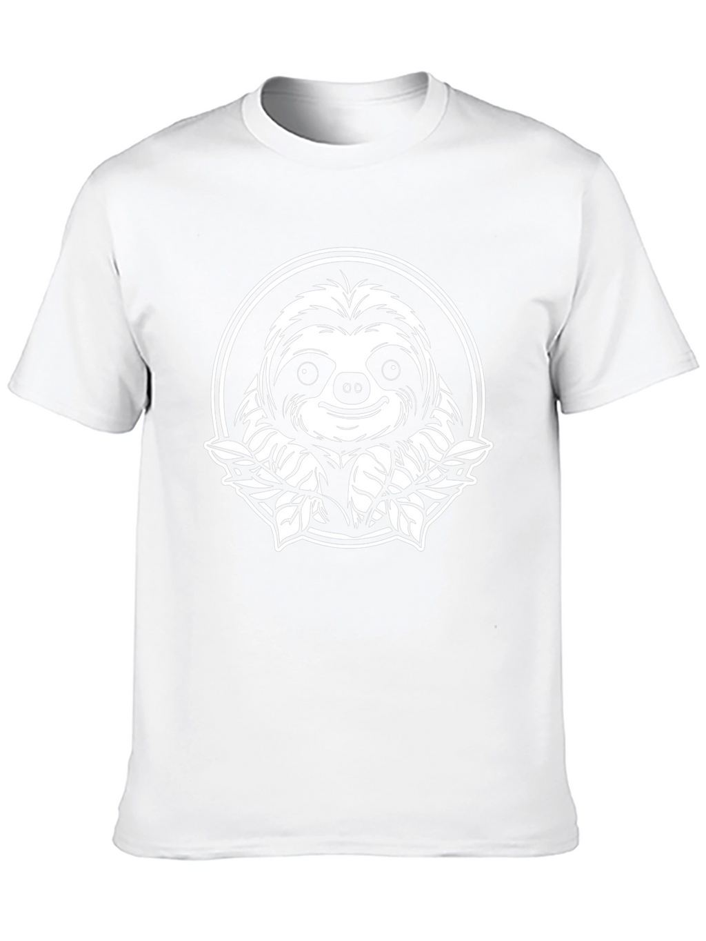 Sloth Graphic Tee - Black Cotton Blend