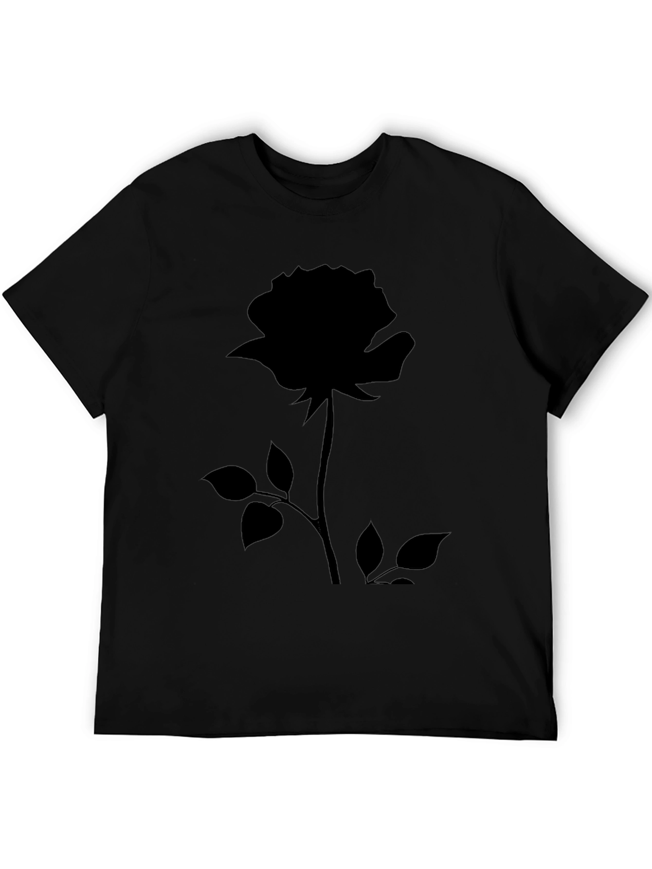 Black Rose Graphic Tee - Stylish Mens Casual Wear