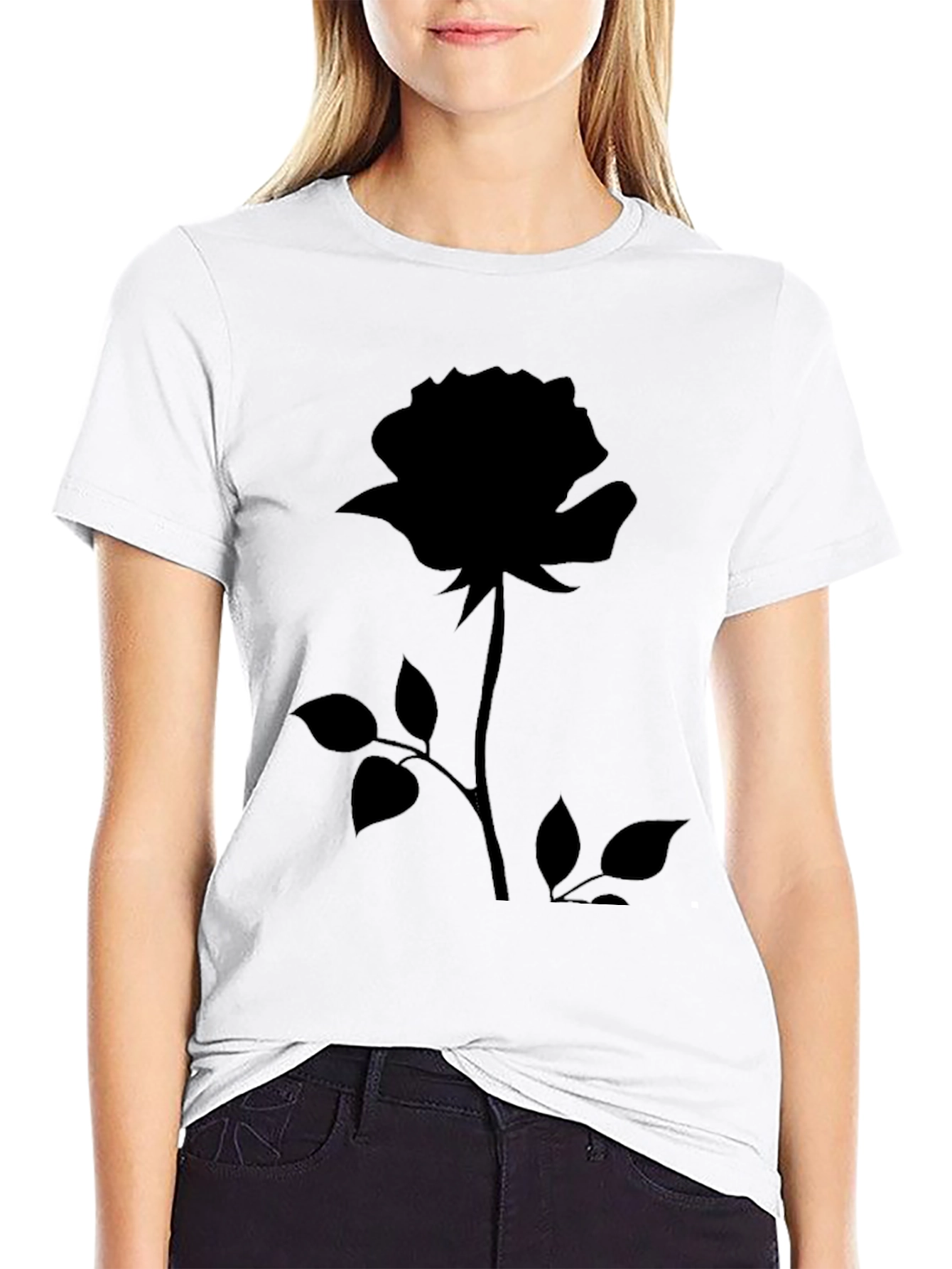 Black Rose Graphic Tee - Stylish Mens Casual Wear