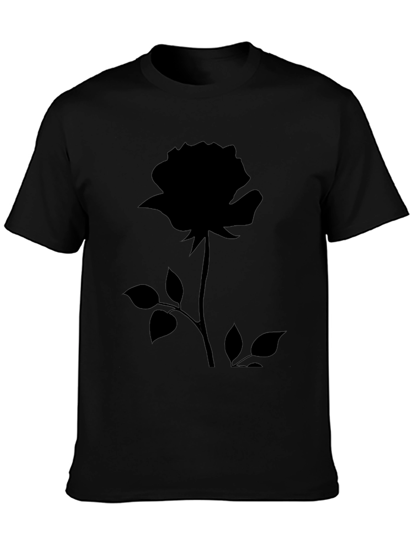 Black Rose Graphic Tee - Stylish Mens Casual Wear