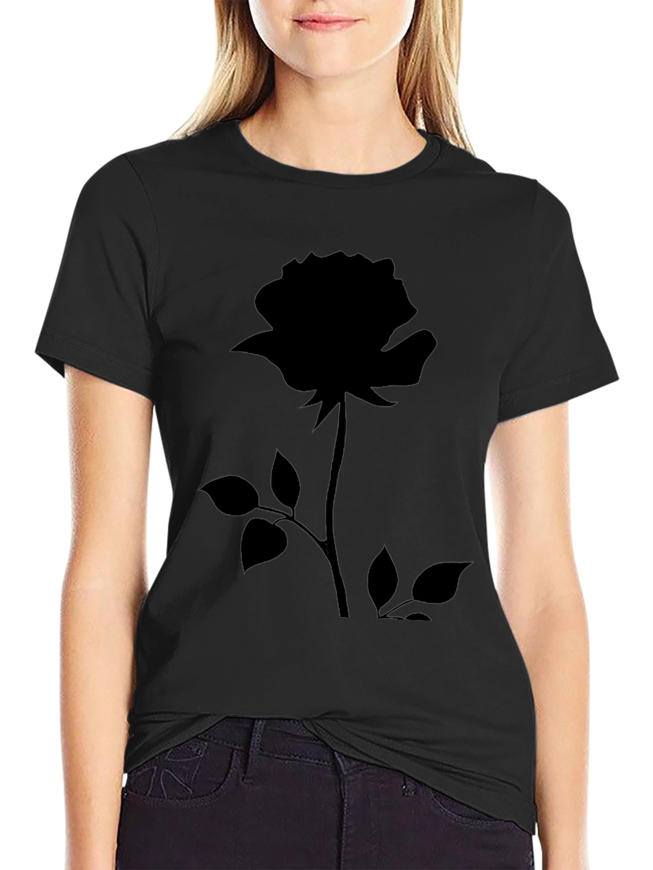 Black Rose Graphic Tee - Stylish Mens Casual Wear