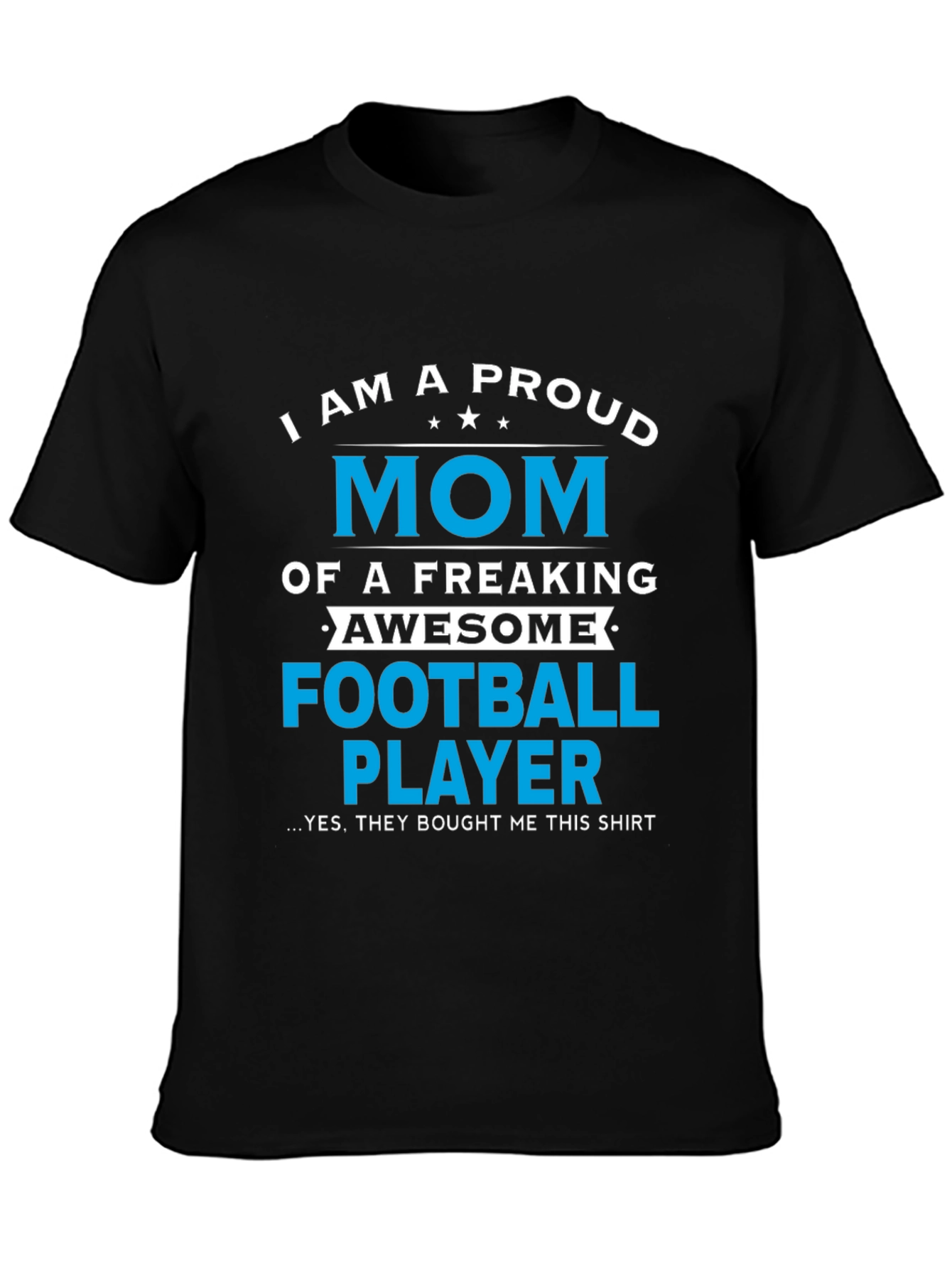Proud Mom of Football Player Graphic T-Shirt