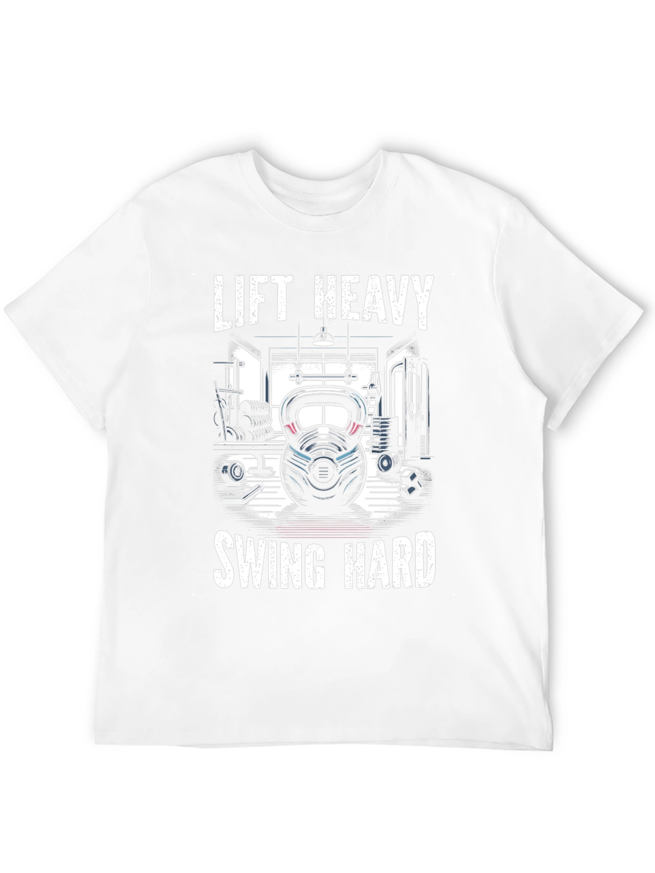 Lift Heavy Swing Hard Graphic Tee - Gym Workout Shirt