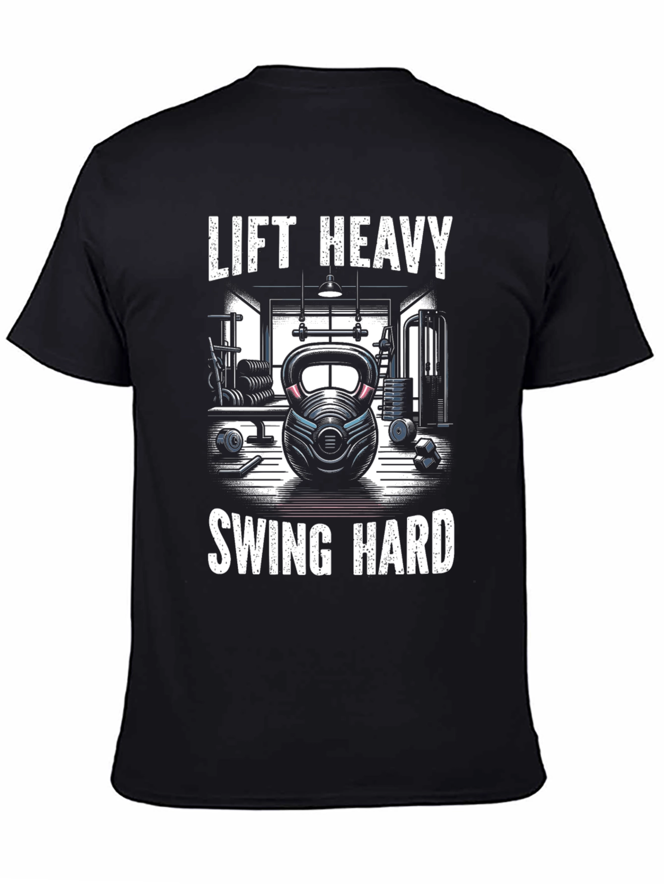 Lift Heavy Swing Hard Graphic Tee - Gym Workout Shirt