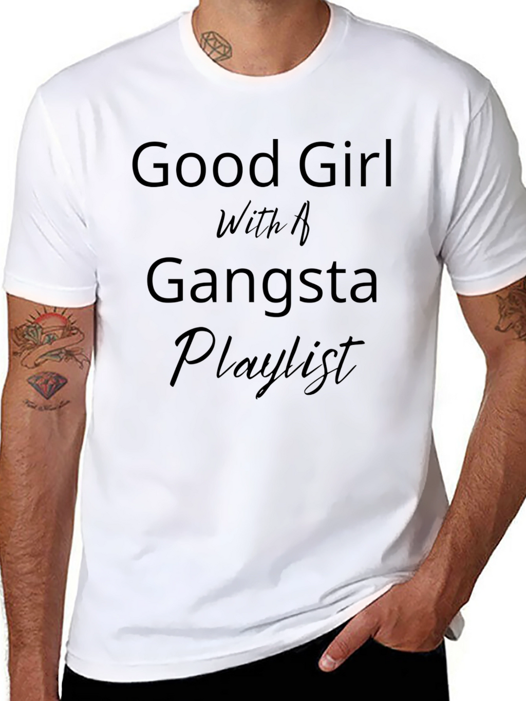 Good Girl Gangsta Playlist Black T-Shirt