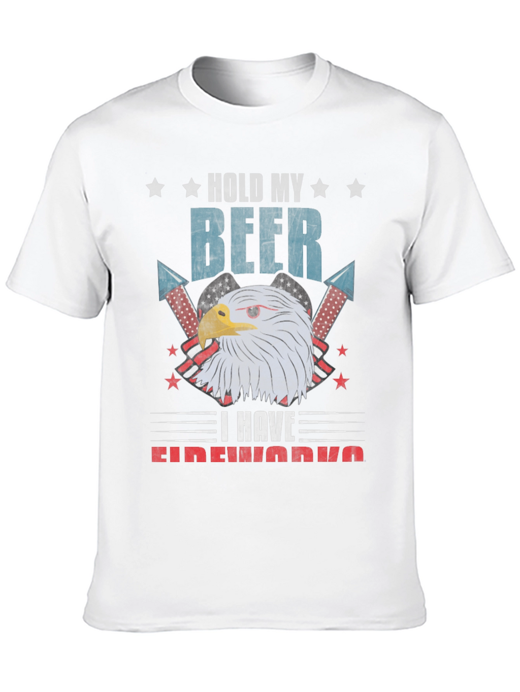 Hold My Beer Fireworks Patriotic Eagle T-Shirt