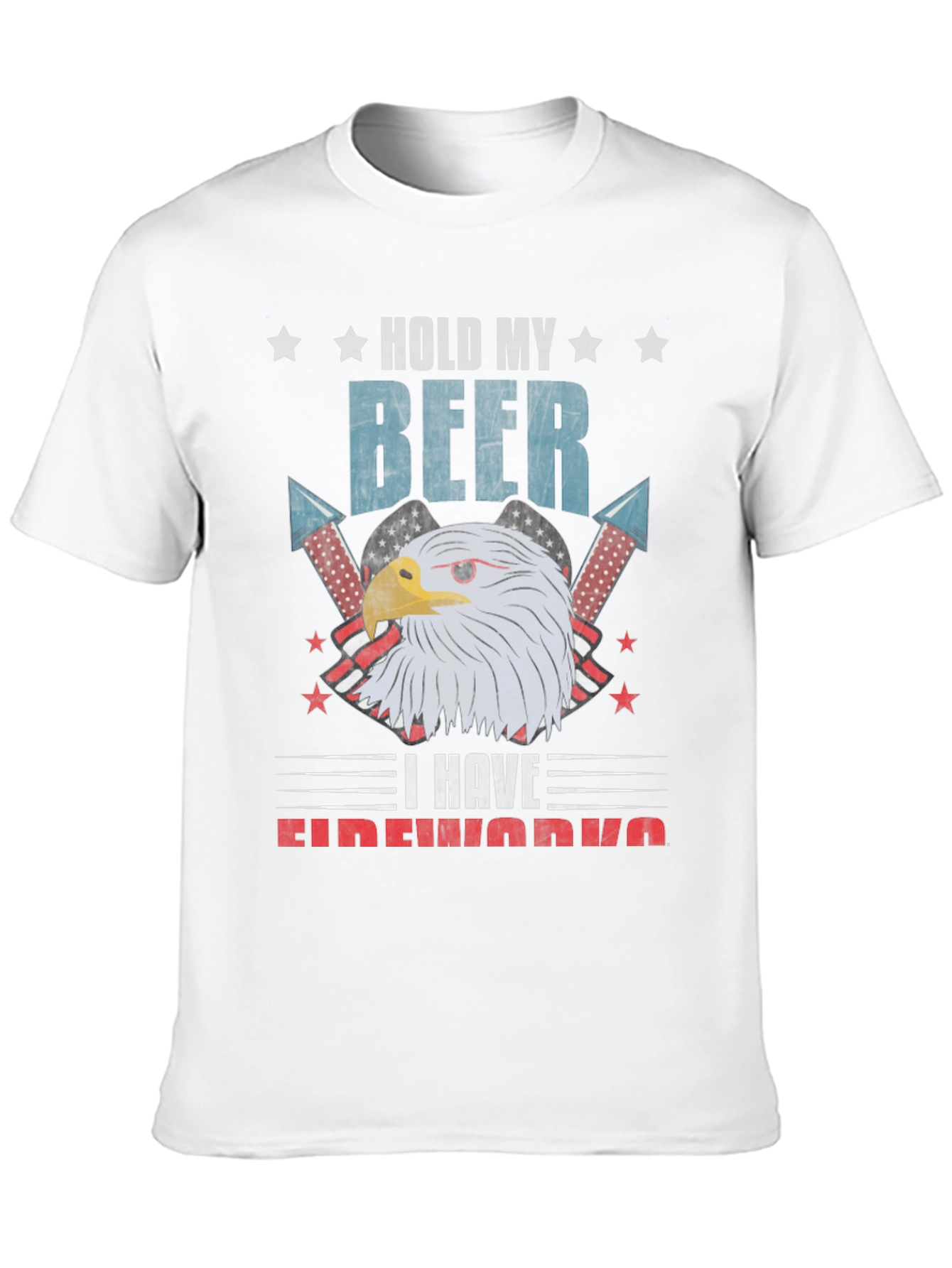 Hold My Beer Fireworks Patriotic Eagle T-Shirt